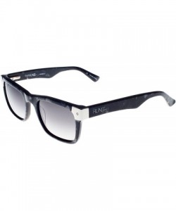 Wayfarer Shiny Marble with Silver Tone Metal Wayfarer Sunglasses (Unisex) - CL180H0NH9N $40.53