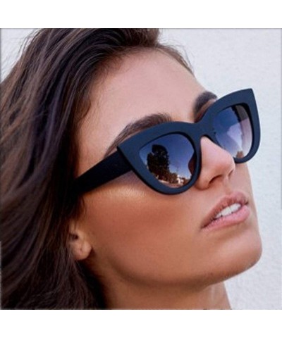 Cat Eye Women Cat Eye Sunglasses Retro Mirror Lens Sun Glasses Ladies Colorful Glasses UV400 - Black Pink - CB199QDEQQ9 $7.62