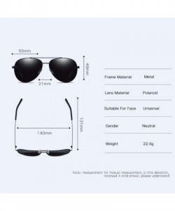 Aviator Men's Metal Polarizing Sunglasses Classic European and American Square Driving Sunglasses - A - CA18Q7C92WI $35.04
