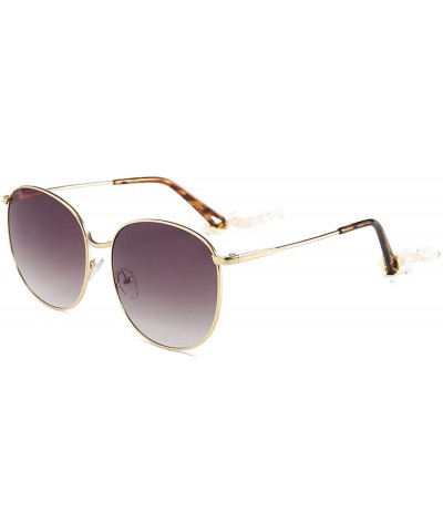 Aviator Fashion Ladies Retro Toad Eye Classic Women Sunglasses Tinted Color Lens Big Metal Frame Popular Sun Glasses - CZ198A...