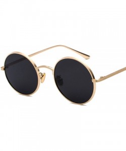 Semi-rimless Women Retro Classic Punk Sunglasses Fashion Personality Men Vintage Metal Frame Mirrors Round Sun Glasses - 6 - ...