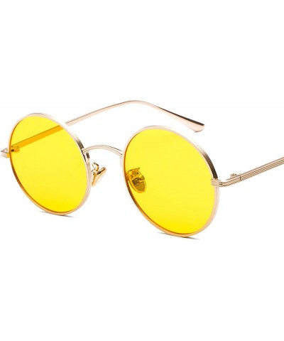 Semi-rimless Women Retro Classic Punk Sunglasses Fashion Personality Men Vintage Metal Frame Mirrors Round Sun Glasses - 6 - ...