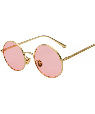 Semi-rimless Women Retro Classic Punk Sunglasses Fashion Personality Men Vintage Metal Frame Mirrors Round Sun Glasses - 6 - ...