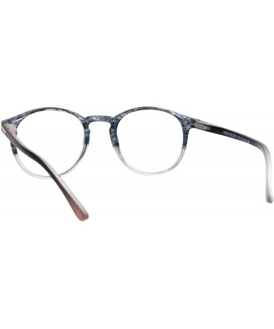 Round Magnified Reading Glasses Round Keyhole Fashion Frame Spring Hinge - Gray - CJ186AZE254 $9.04