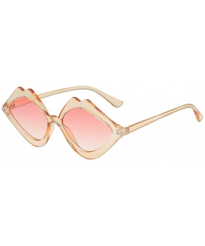 Goggle Unisex Fashion Eyewear Unique Sunglasses Sunshade Retro Glasses - Pink - C6197CDDSGU $8.32