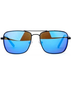 Aviator Retro Sunglasses Men Sun Glasses For Fishing Square Glasses Fashion Blue - Blue - CM18YZWWUW5 $12.21