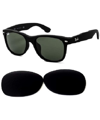 Oval Replacement Lenses For Ray-Ban RB2132 New Wayfarer Black 55 mm (not 52 mm) Polarized 100% UVAB - Black - CO194YEM3AQ $29.52