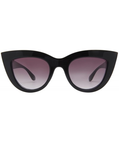 Cat Eye Retro Cat Eye Women Sunglasses Fashion Thick Frame Flash mirroreded Lens Sun glasses LS3400Z - CQ185SDGLW8 $23.09