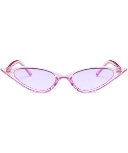 Aviator Women Vintage Cat Eye Sunglasses Brand Designer Triangle Ladies Retro Leopard - Purple - CT18YLY2S0N $10.47