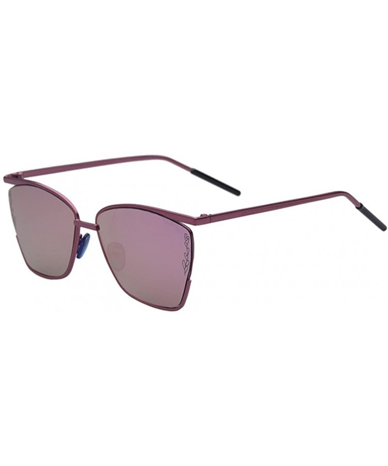 Rectangular SOAPY female butterfly fashion sunglasses - Pink/Pink - CG12NYV21PY $19.54