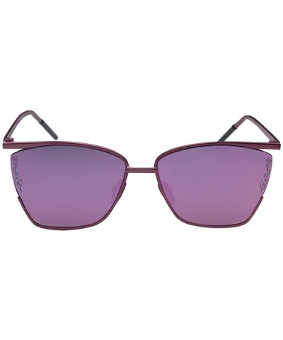 Rectangular SOAPY female butterfly fashion sunglasses - Pink/Pink - CG12NYV21PY $19.54