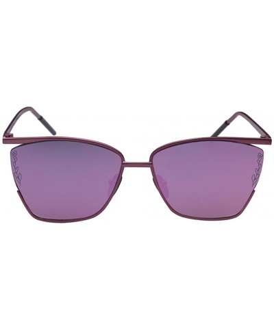 Rectangular SOAPY female butterfly fashion sunglasses - Pink/Pink - CG12NYV21PY $19.54