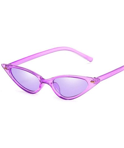 Aviator Women Vintage Cat Eye Sunglasses Brand Designer Triangle Ladies Retro Leopard - Purple - CT18YLY2S0N $10.47