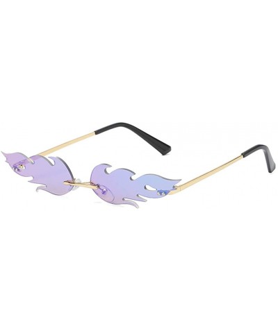 Goggle Women Fashion Eyewear Trend Unique Sunglasses Vintage Glasses - Multicolor F - CV1974M8RR2 $9.44