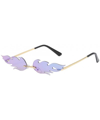 Goggle Women Fashion Eyewear Trend Unique Sunglasses Vintage Glasses - Multicolor F - CV1974M8RR2 $9.44