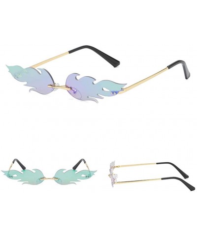 Goggle Women Fashion Eyewear Trend Unique Sunglasses Vintage Glasses - Multicolor F - CV1974M8RR2 $9.44