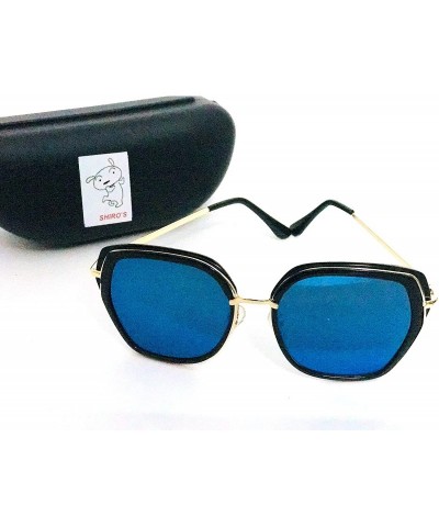 Goggle New Stylish Aviator UV Protected Unisex Sunglasses - Blue - CC18XTRC4DT $17.09