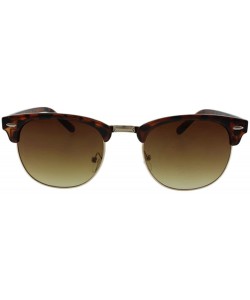 Square Parker - Retro Semi-rimless Sunglasses with Microfiber Pouch - Tortoise / Brown - CS187U58944 $11.67