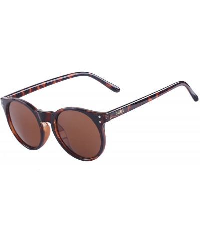 Sport Sunglasses Women Man's Polarized Driving Retro Fashion Mirrored Lens UV Protection Sunglasses - Brown & Brown - CP18D0Z...