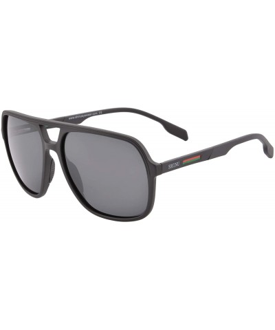 Oversized Lightweight Sunglasses Polarizing Women SH2002 - Black Frame - CZ193UALALT $38.41