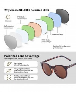 Sport Sunglasses Women Man's Polarized Driving Retro Fashion Mirrored Lens UV Protection Sunglasses - Brown & Brown - CP18D0Z...