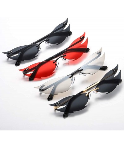 Oval Women Fashion Sunglasses Retro Small Frame Summer Eyewear Novelty Eye Glasses - Red - CY198KRE9NO $10.85