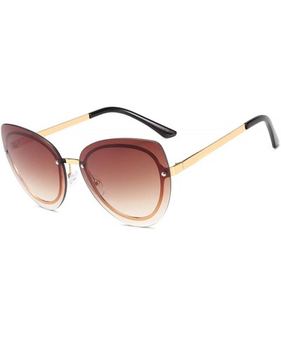 Cat Eye Fashion sunglasses - women's men's cat eye sunglasses frameless sunglasses - E - CC18RNU3OAR $39.88