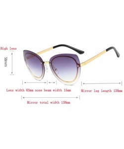 Cat Eye Fashion sunglasses - women's men's cat eye sunglasses frameless sunglasses - E - CC18RNU3OAR $39.88