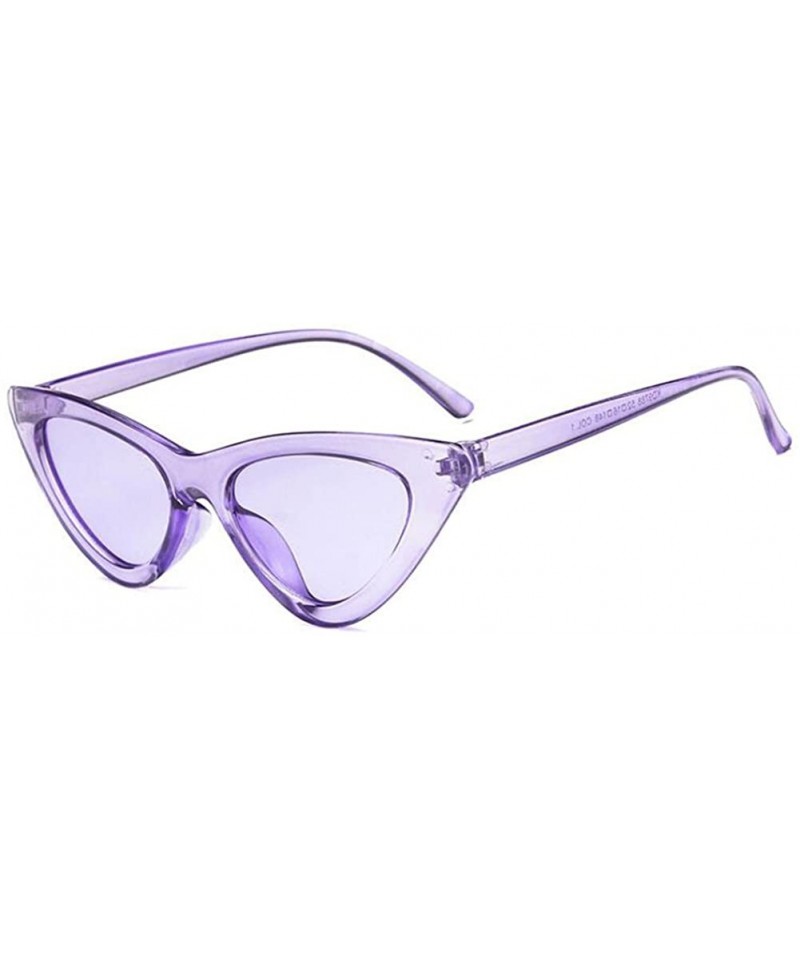 Goggle Fashion Cat Eye Sunglasses Vintage Mod Style Retro Eyewear - Purple - C1189U6YHL7 $13.29