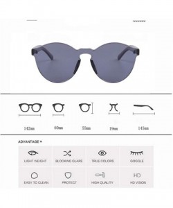 Wrap Designer Style Sunglasses Frameless Transparent Glasses Candy Color Couple Sunglasses - Brown - CI18TN6SHHW $6.67