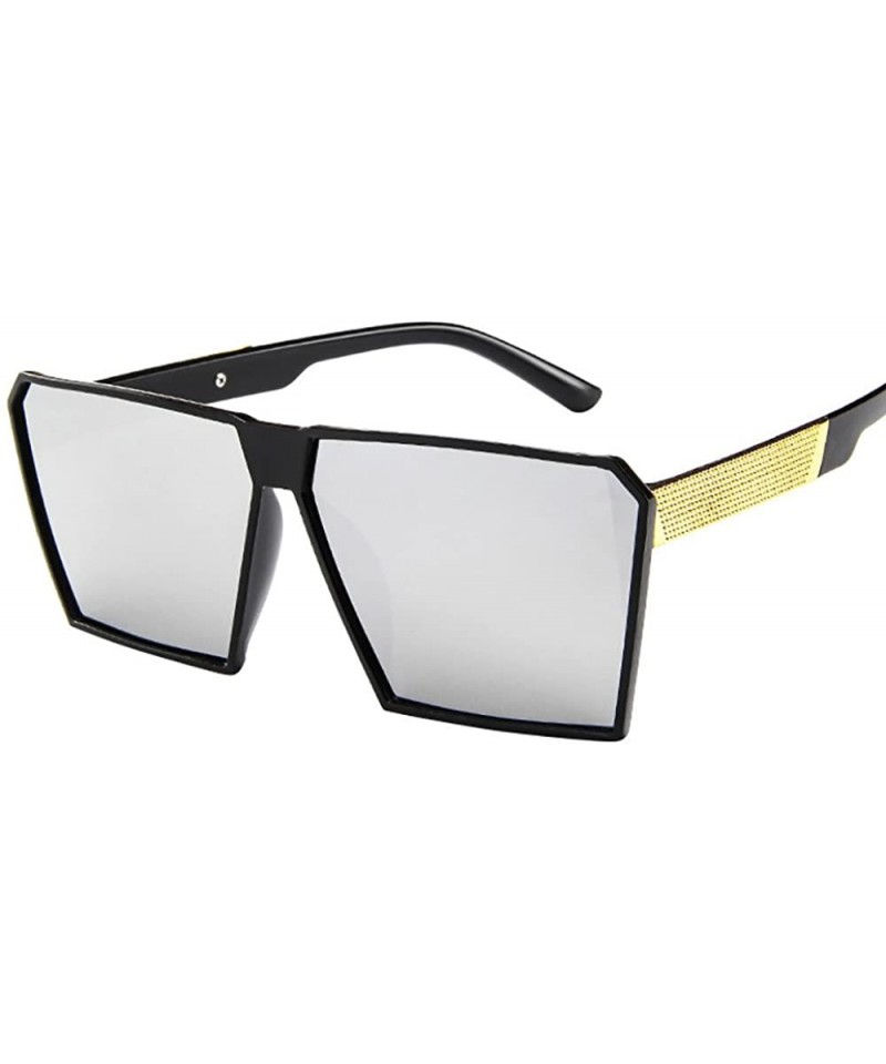 Oversized Unisex Fashion Oversized Square Sunglasses Women Man Vintage Retro Sun Glasses - A - C2193XDREY4 $7.90