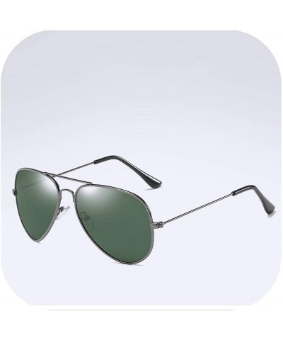 Square Aviation Polarized Sunglasses Men Women Fashion Sun Glasses Female Rays Eyewear Oculos De Sol UV400 - Gun Green - CL19...