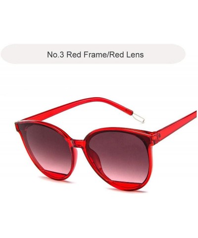 Square Fashion Sunglasses Women Vintage Metal Frame FeGlasses Classic Mirror Oculos Gafas De Sol Feminino UV400 - C3 Red - CC...