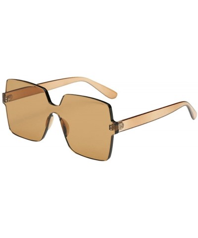 Oversized Sunglasses Rimless Vintage Oversized Glasses - A - C318QTGTD3S $7.19