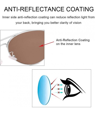 Aviator Aviator Sunglasses for Women Polarized Mirrored- Large Metal Frame- UV 400 Protection - CE18GAUQ7Q5 $27.81