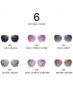 Oversized DESIGN Women Luxury Brand Polarized Sunglasses Ladies Fashion C01 Black - C05 Purple - CL18XGDQEIM $29.23