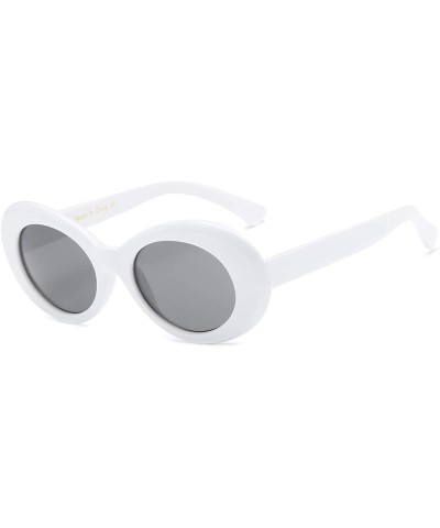 Oval Sport an edgy look with these oval women Sunglasses - White - CW18WR9SM48 $39.66