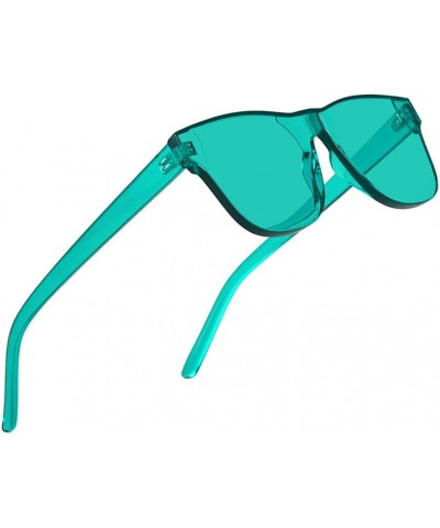 Rectangular Women Rimless Square Sunglasses Men Eyewear Color Mirror - C7 - CV194O2YQAK $26.49