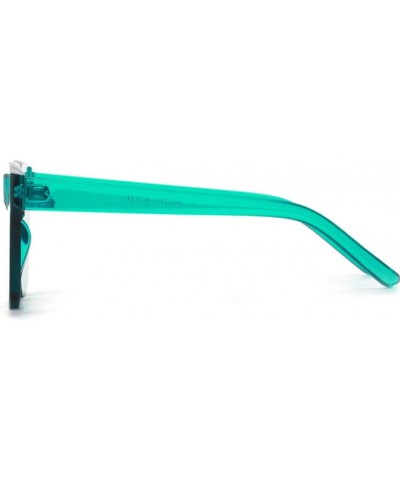 Rectangular Women Rimless Square Sunglasses Men Eyewear Color Mirror - C7 - CV194O2YQAK $26.49