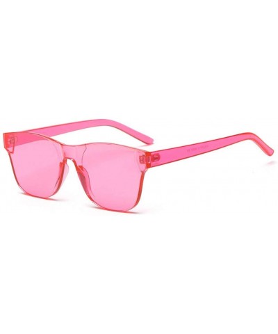 Rectangular Women Rimless Square Sunglasses Men Eyewear Color Mirror - C7 - CV194O2YQAK $26.49