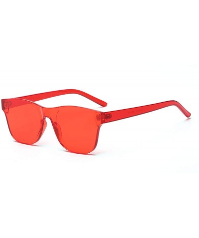 Rectangular Women Rimless Square Sunglasses Men Eyewear Color Mirror - C7 - CV194O2YQAK $26.49