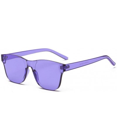 Rectangular Women Rimless Square Sunglasses Men Eyewear Color Mirror - C7 - CV194O2YQAK $26.49