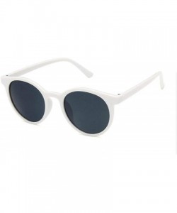 Goggle New Retro Small Round Frame Sunglasses Trend Milk Tea Color UV Protection Eye Glasses - White - CD197A306GG $20.66