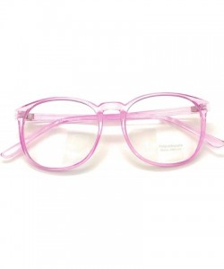 Square Unisex Stylish Square Non-prescription Eyeglasses Glasses Horn Rimmed Clear Lens Eye Glasses Eyewear - Purple - CY18R6...