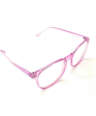 Square Unisex Stylish Square Non-prescription Eyeglasses Glasses Horn Rimmed Clear Lens Eye Glasses Eyewear - Purple - CY18R6...