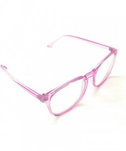 Square Unisex Stylish Square Non-prescription Eyeglasses Glasses Horn Rimmed Clear Lens Eye Glasses Eyewear - Purple - CY18R6...