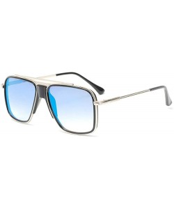 Goggle Fashion Sunglasses Ladies Trend Sunglasses Tide Box Thick Nose Sunglasses Mens Goggle - Ice Blue - CF18XAWWZA6 $14.13