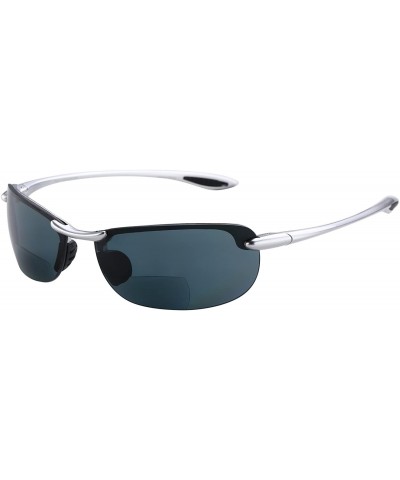 Wrap Dreamin Maui" 2 Pair of Polarized Bifocal Sunglasses Lightweight for Men and Women - Silver/Black - CH18DCQQ73Y $33.90