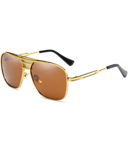 Square Fashion Oversized Polarized Sunglasses Square - 4 - CW19548DX05 $18.43