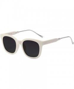 Sport Classic Square Polarized Sunglasses Unisex UV400 Mirrored Glasses SJ2050 - C7 Cream Frame/Grey Lens - C118EWKLNG8 $15.49